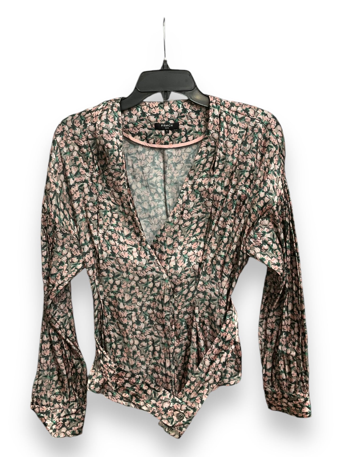 Blouse Long Sleeve By FRNCH In Floral Print, Size: S