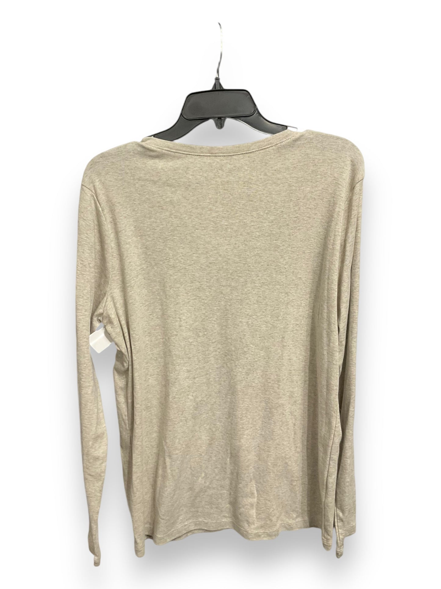 Top Long Sleeve Basic By Eddie Bauer In Tan, Size: Xxl