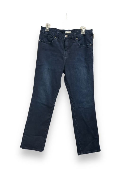 Jeans Straight By Good American In Blue Denim, Size: 12