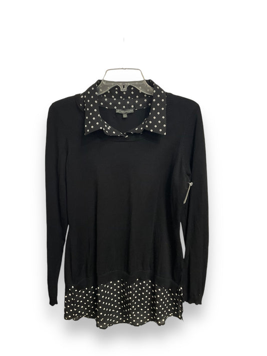 Top Long Sleeve By Adrianna Papell In Black, Size: M