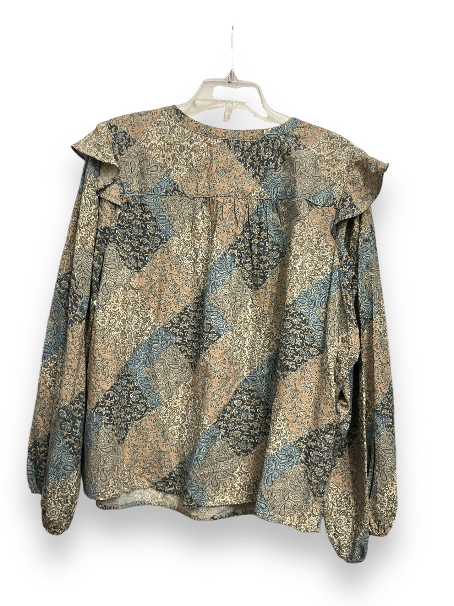 Top Long Sleeve By Time And Tru In Floral Print, Size: 3x