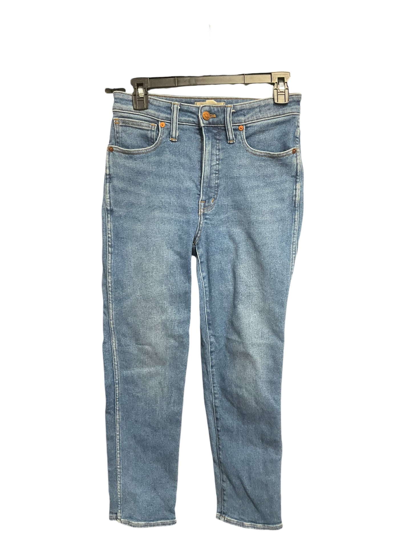 Jeans Straight By Madewell In Blue Denim, Size: 4