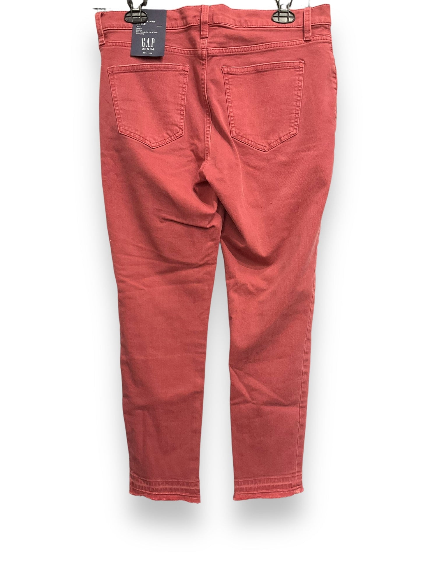 Jeans Skinny By Gap In Red Denim, Size: 10