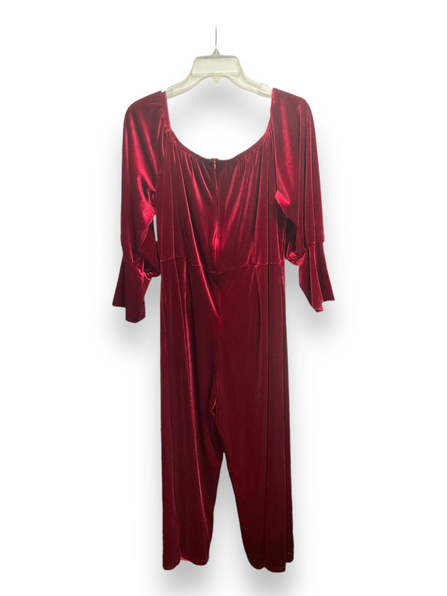 Jumpsuit By Ashley Stewart In Red, Size: 1x