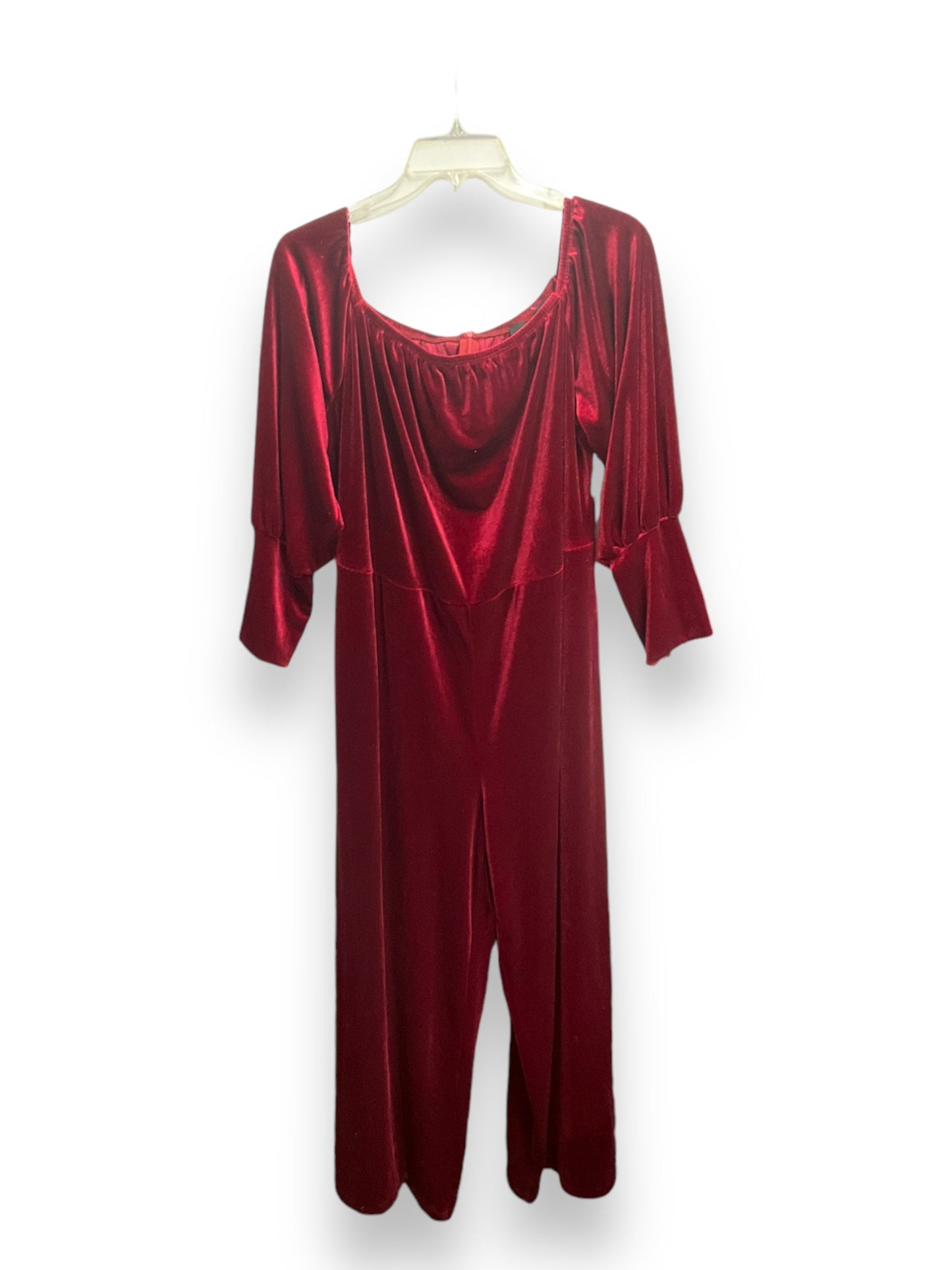 Jumpsuit By Ashley Stewart In Red, Size: 1x