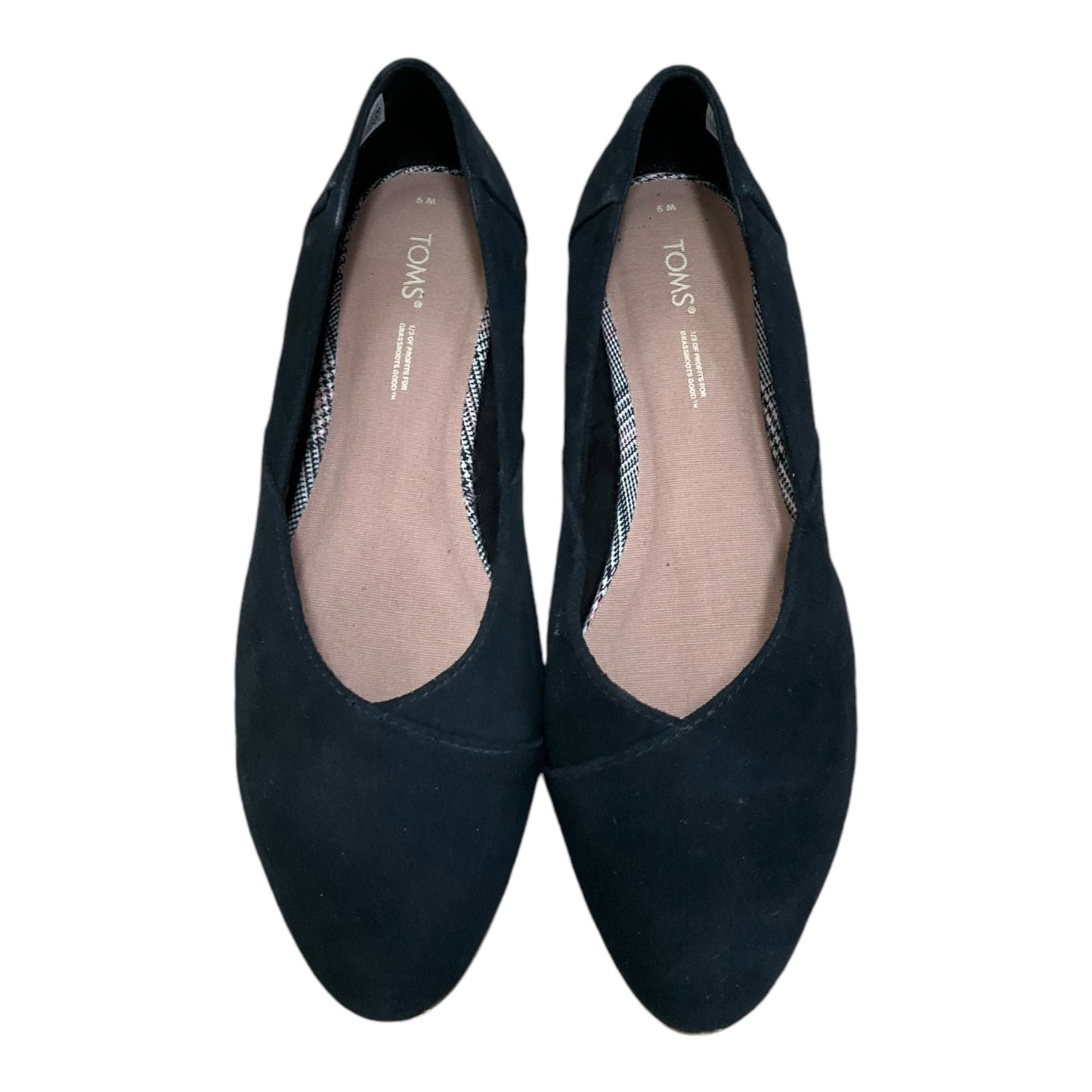 Shoes Flats By Toms In Black, Size: 9