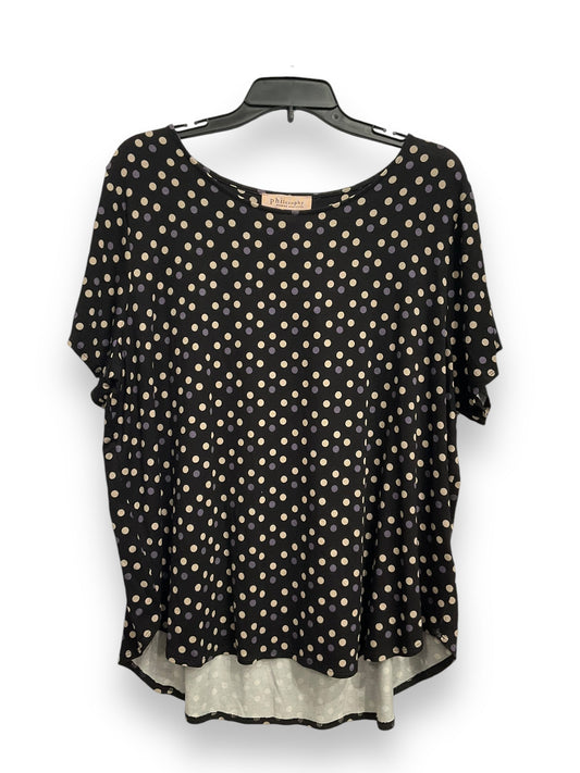 Top Short Sleeve By Philosophy In Polkadot Pattern, Size: 2x