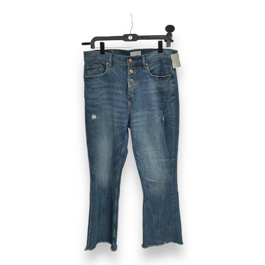 Jeans Flared By Loft In Blue Denim, Size: 12