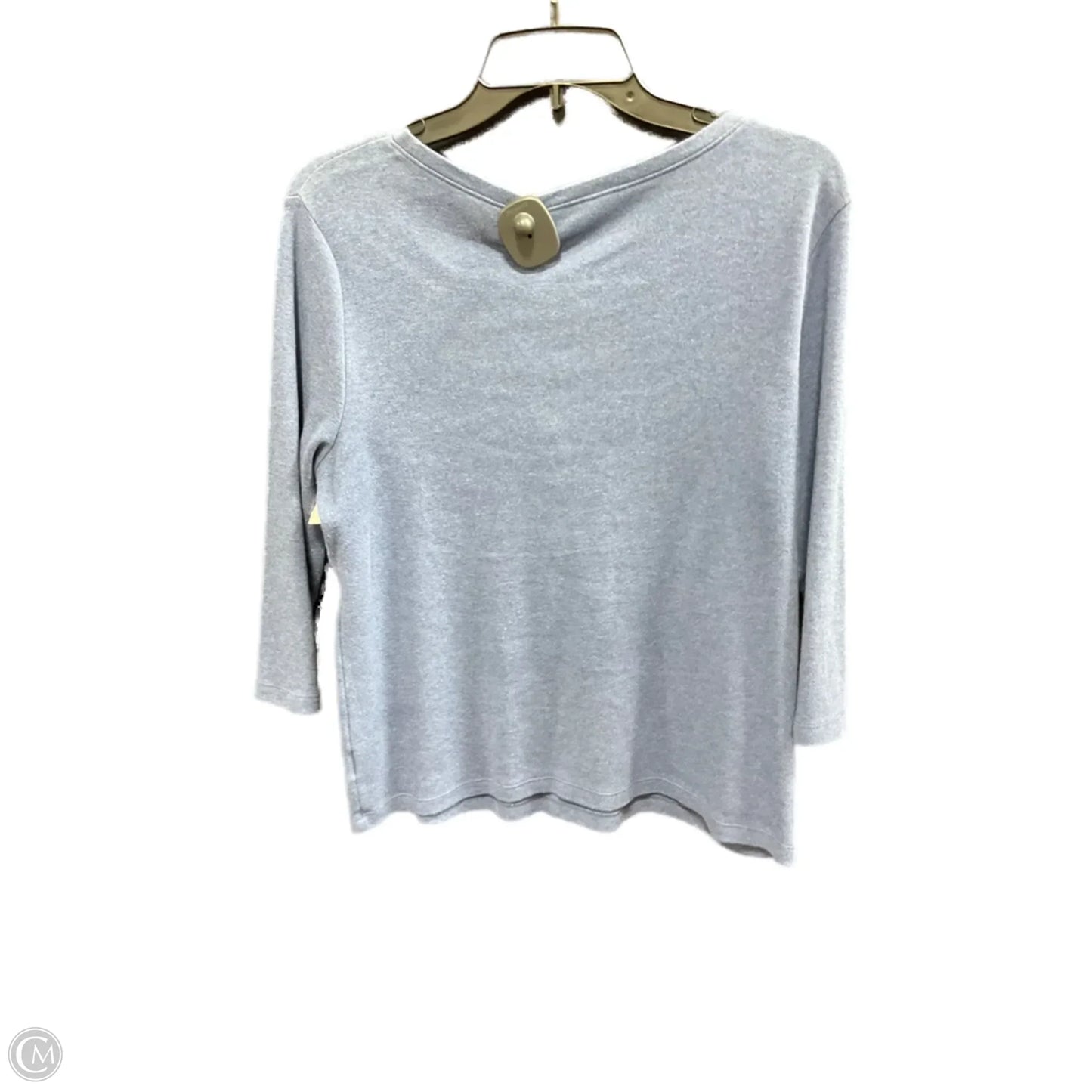 Top 3/4 Sleeve By Karen Scott In Blue, Size: Lp