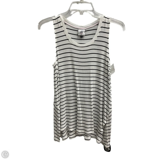 Top Sleeveless Basic By Cabi In Striped Pattern, Size: Xs