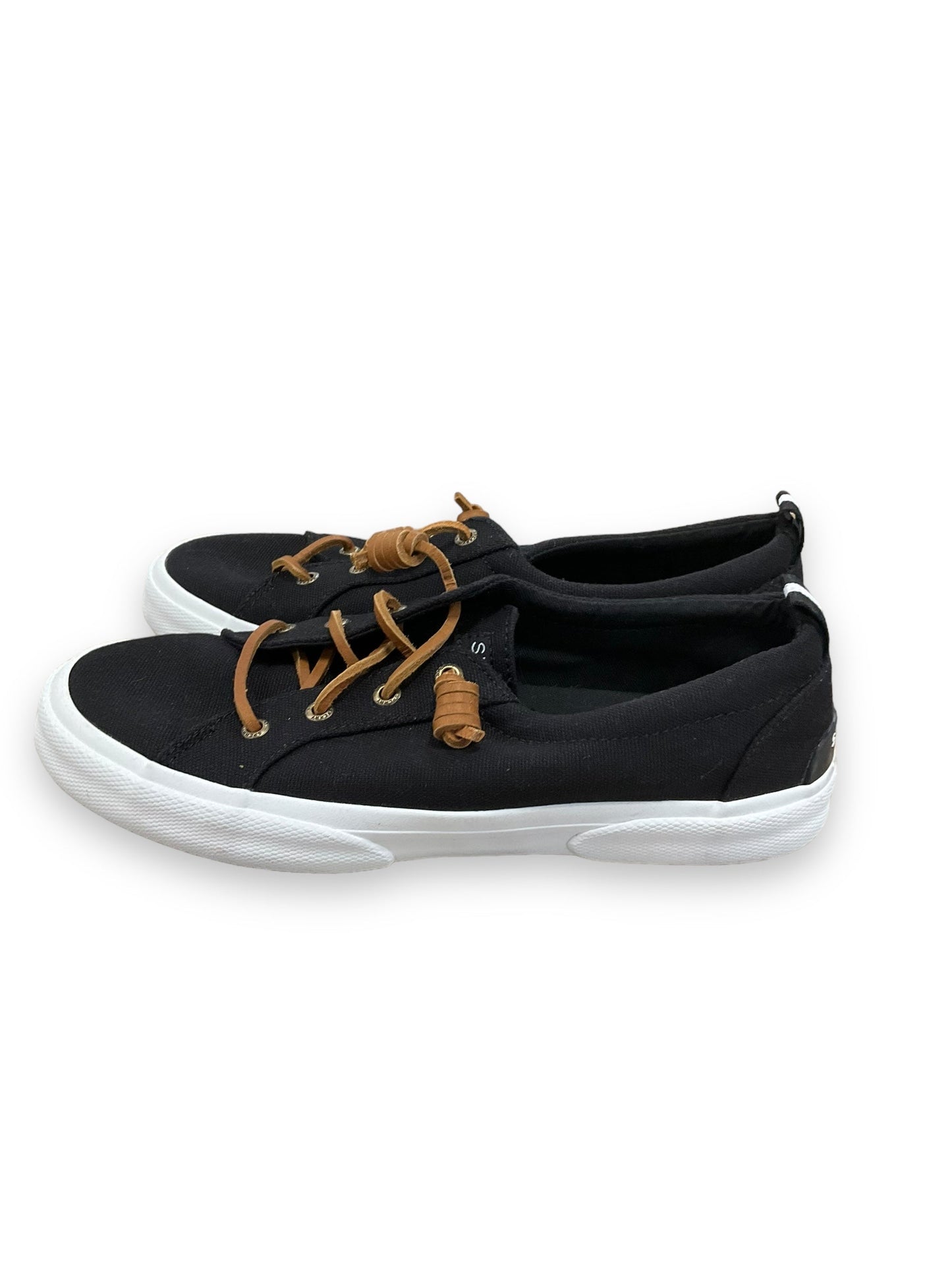 Black Shoes Sneakers Sperry, Size 8