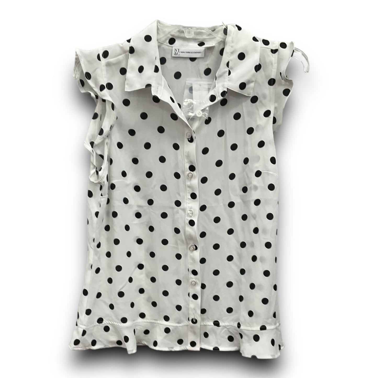 Polkadot Pattern Top Sleeveless New York And Co, Size M