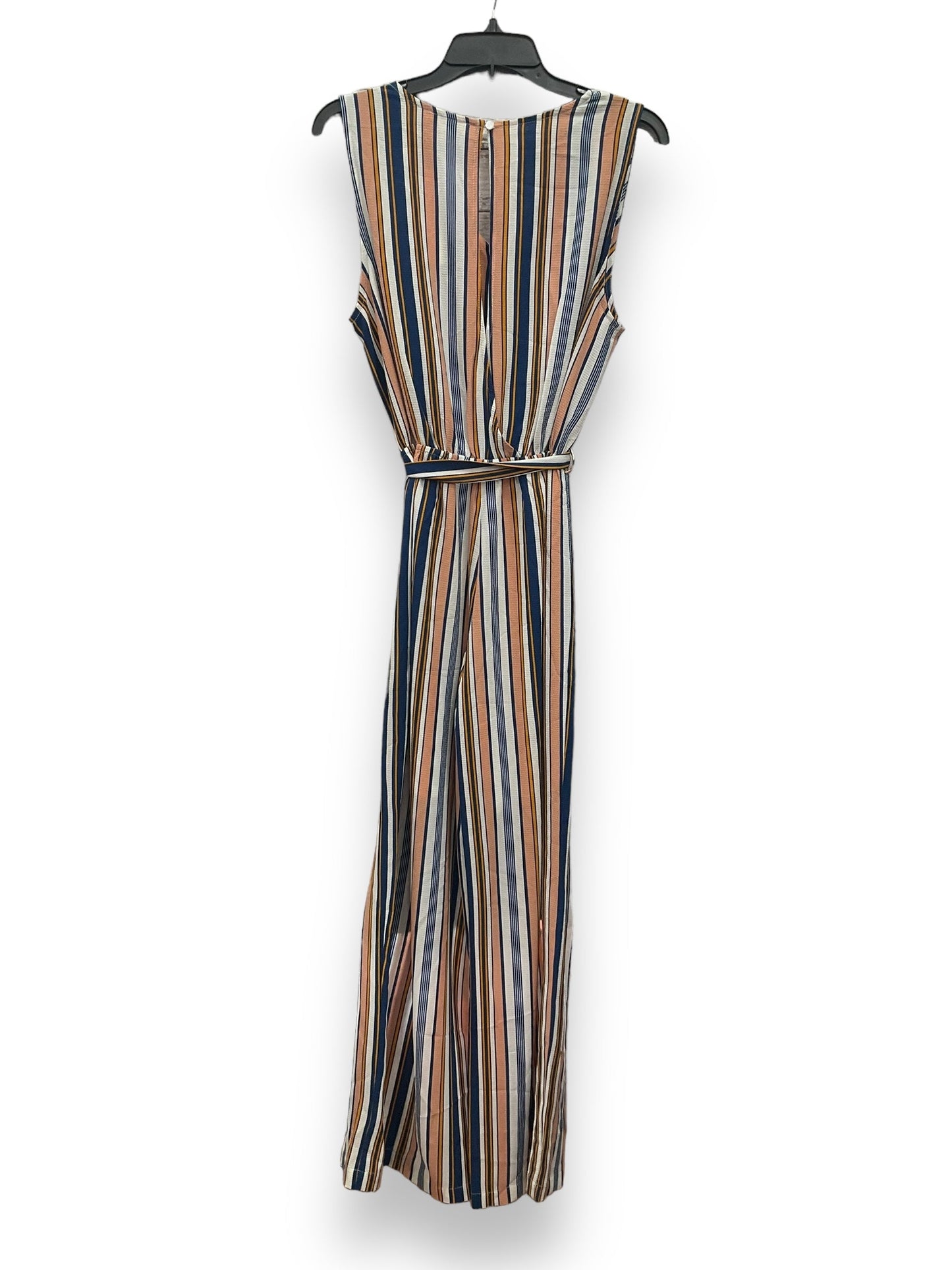 Striped Pattern Jumpsuit Monteau, Size Xl