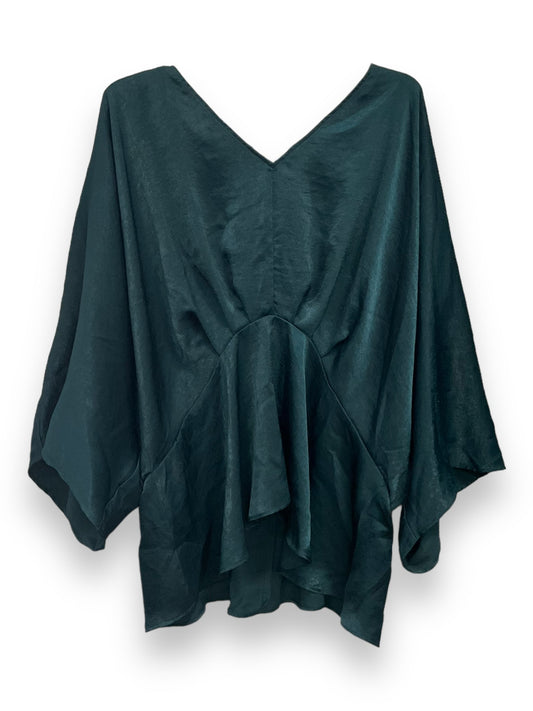 Green Blouse Short Sleeve Gilli, Size 2x
