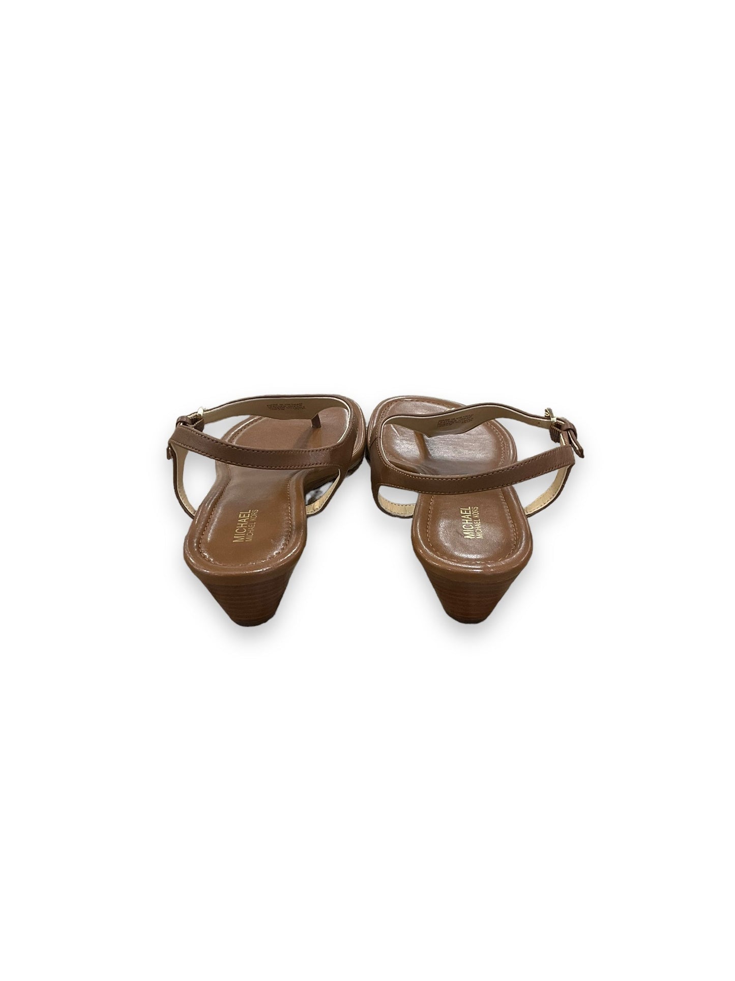 Brown Sandals Flats Michael By Michael Kors, Size 10