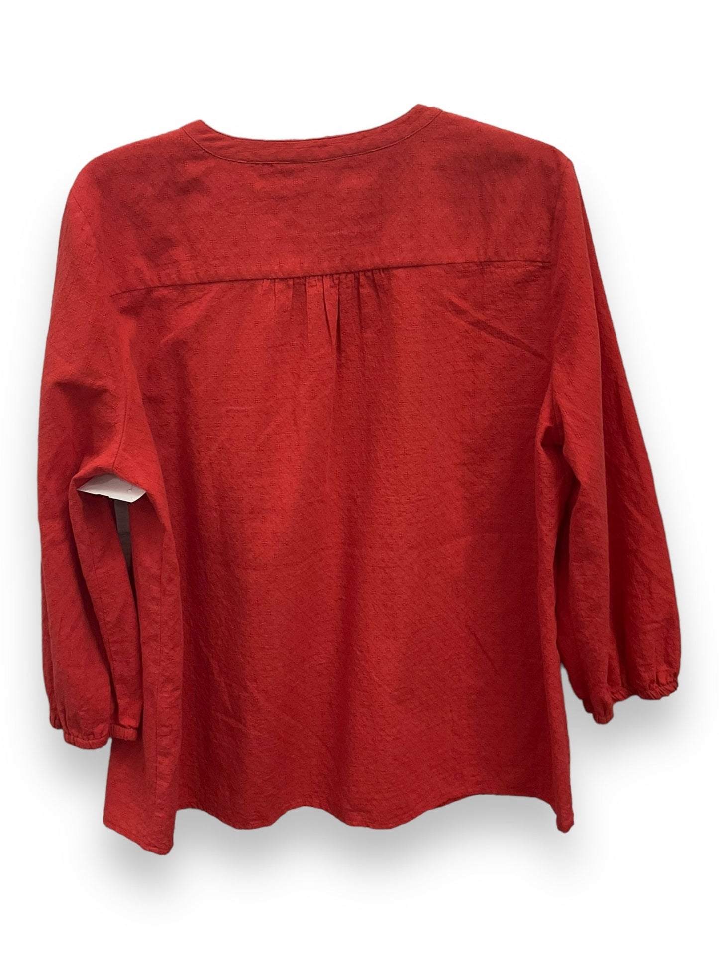 Top 3/4 Sleeve By Banana Republic In Red, Size: L