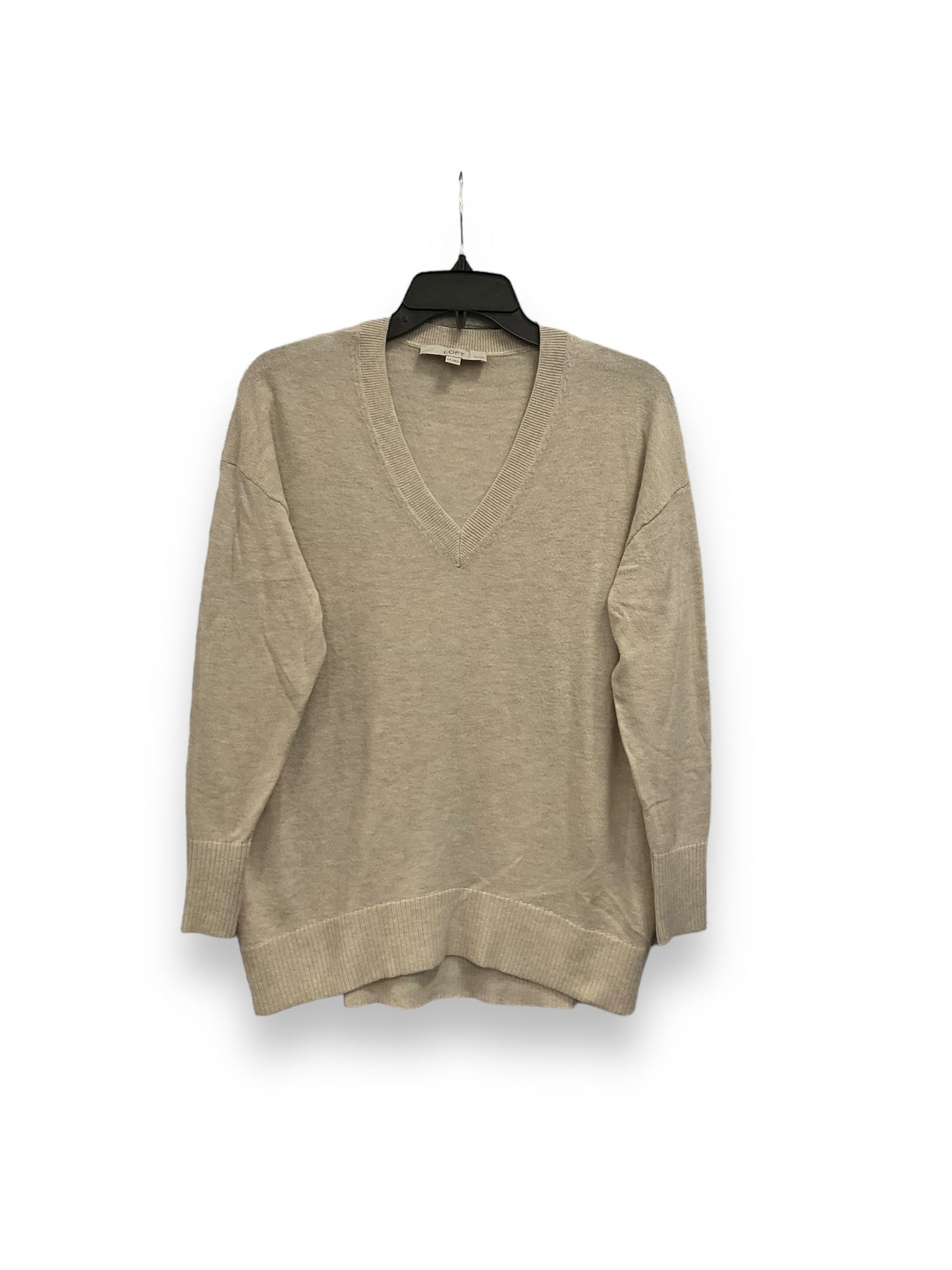 Top Long Sleeve By Loft In Cream, Size: Xs