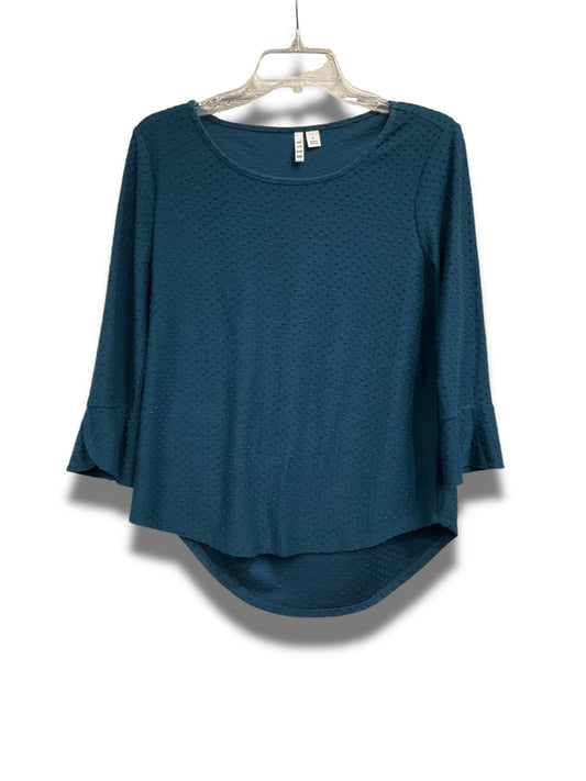 Top Long Sleeve By Elle In Teal, Size: S