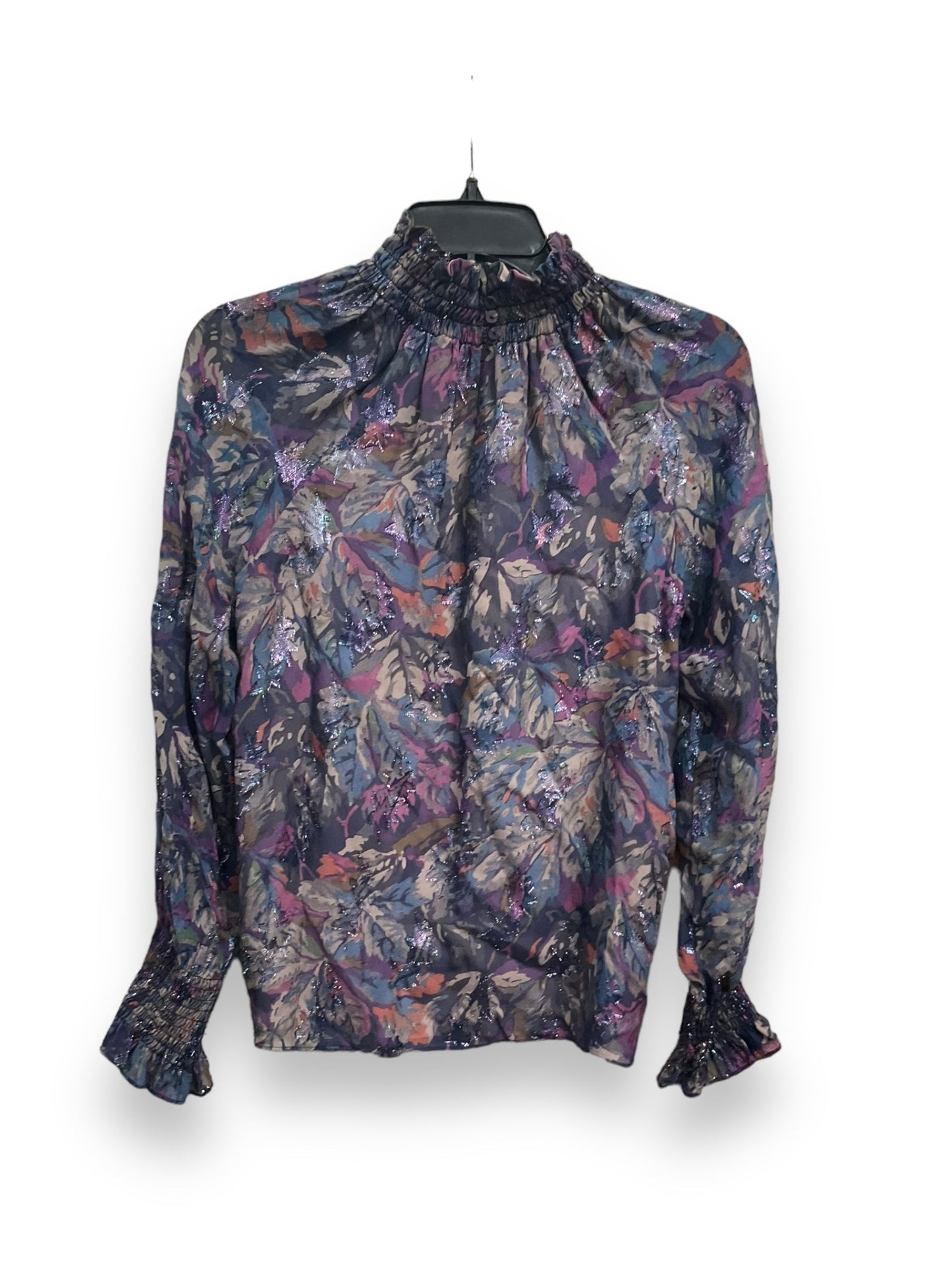 Blouse Long Sleeve By Rebecca Taylor In Multi-colored, Size: Xs