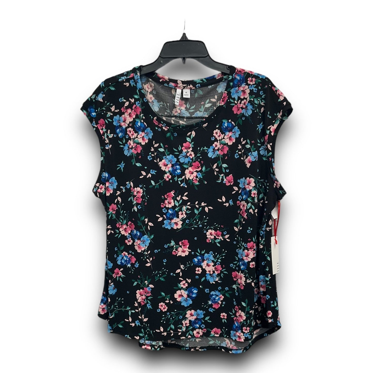 Top Sleeveless By Elle In Floral Print, Size: Xl