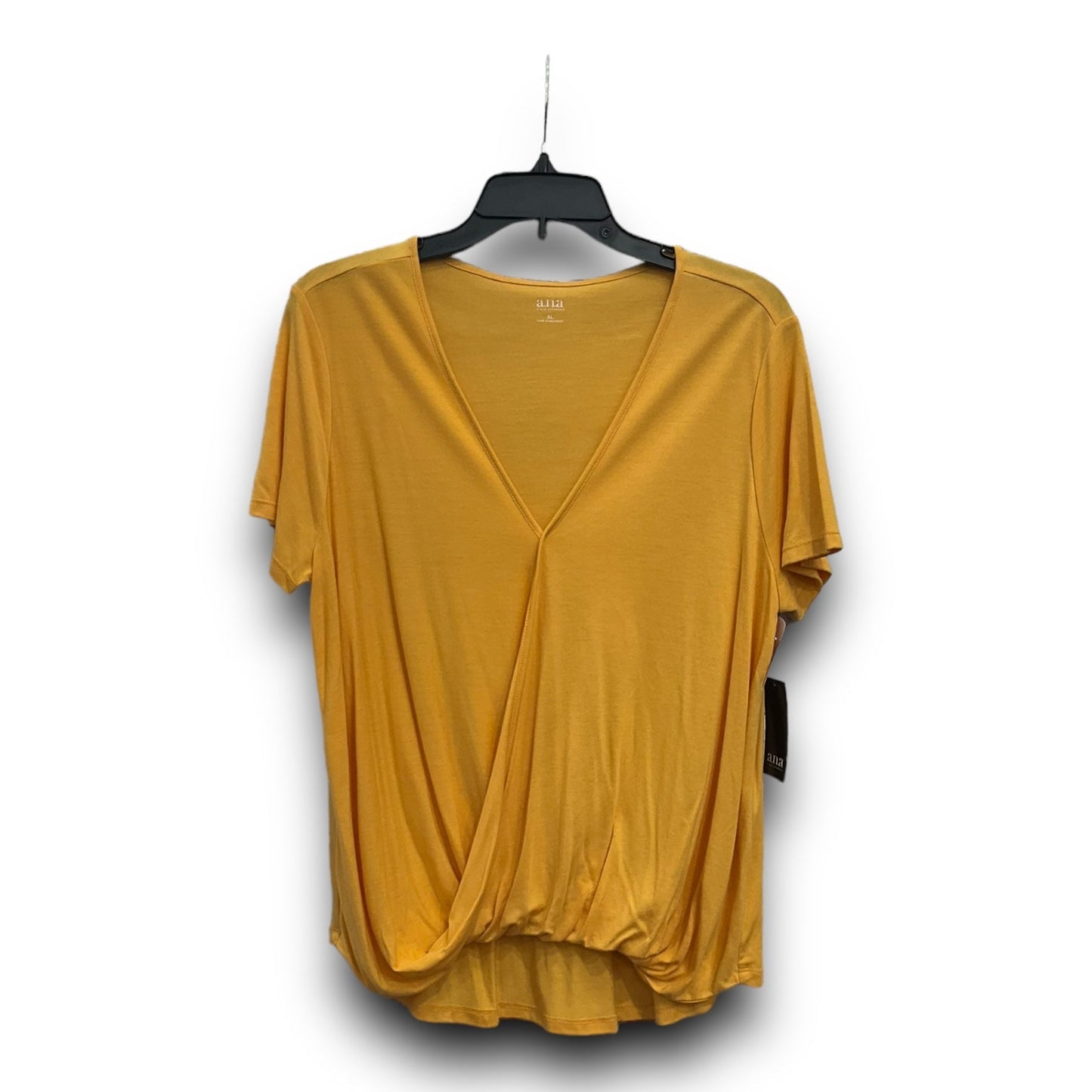 Top Short Sleeve By Ana In Yellow, Size: Xl