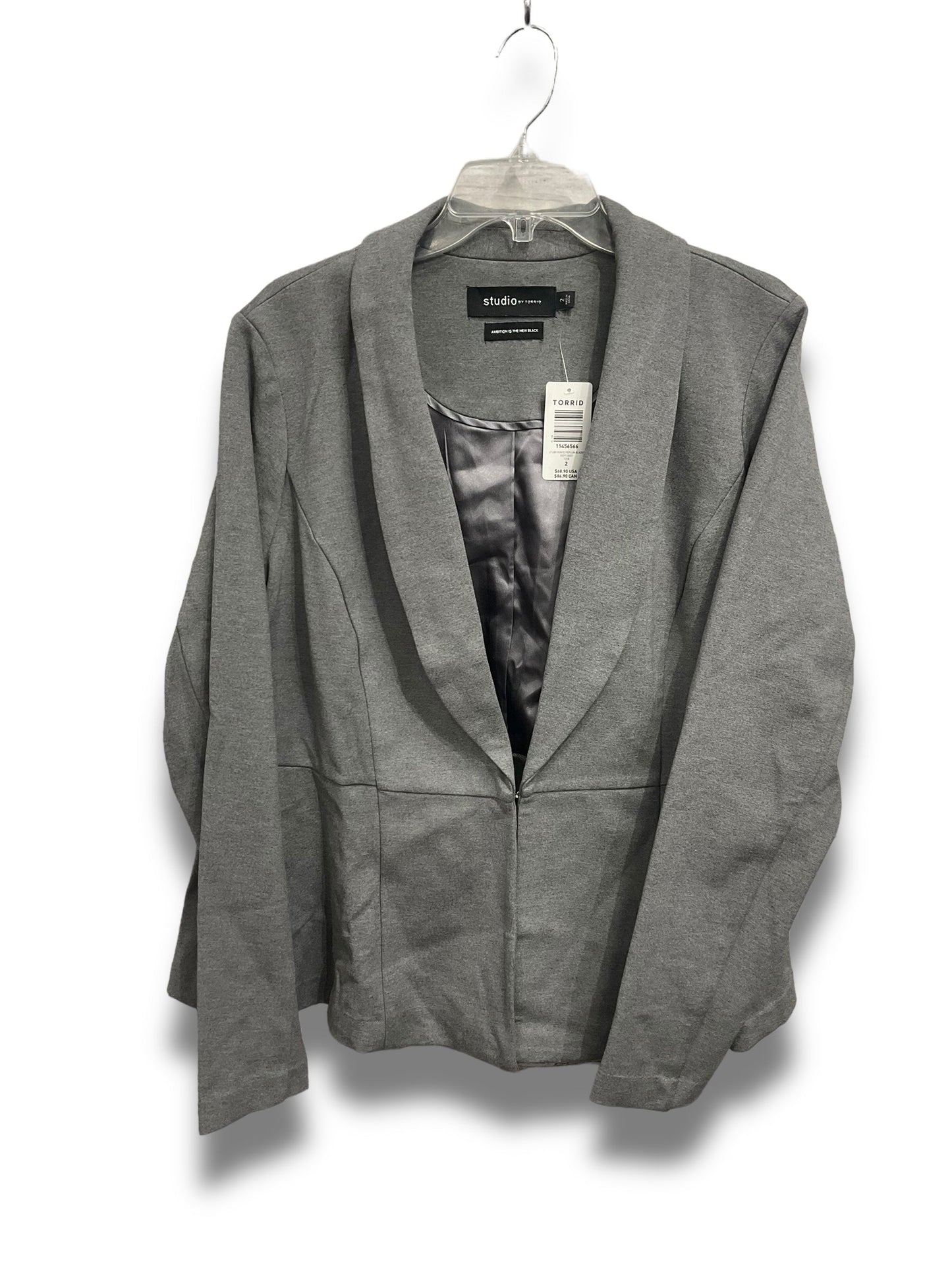 Blazer By Torrid In Grey, Size: 2x