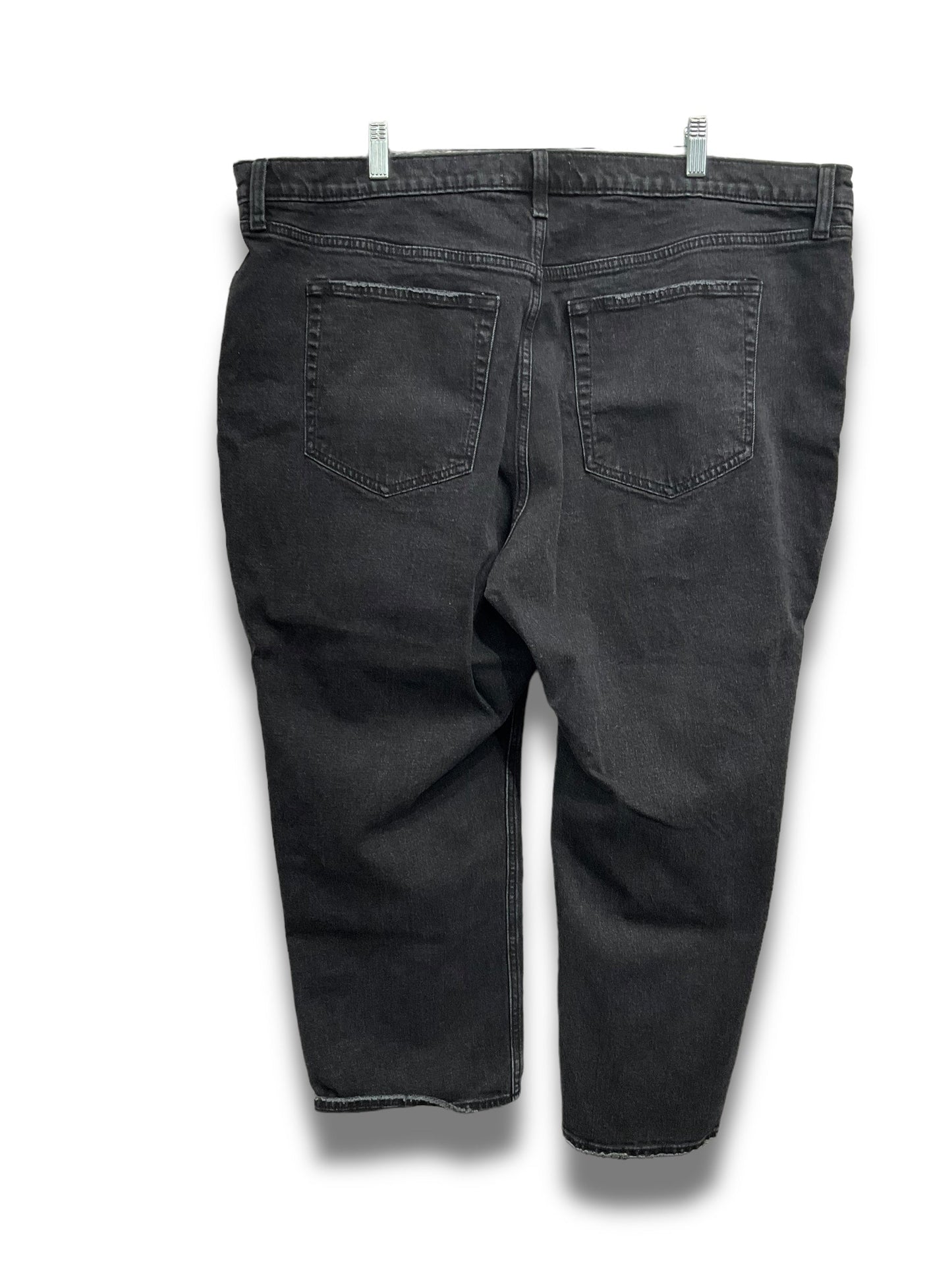 Jeans Straight By Abercrombie And Fitch In Black Denim, Size: 20