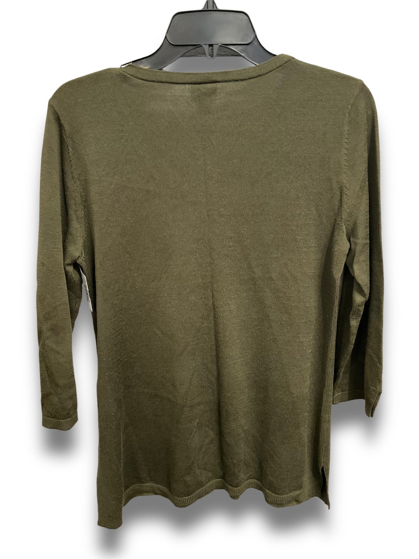 Top Long Sleeve Basic By Chicos In Green, Size: M