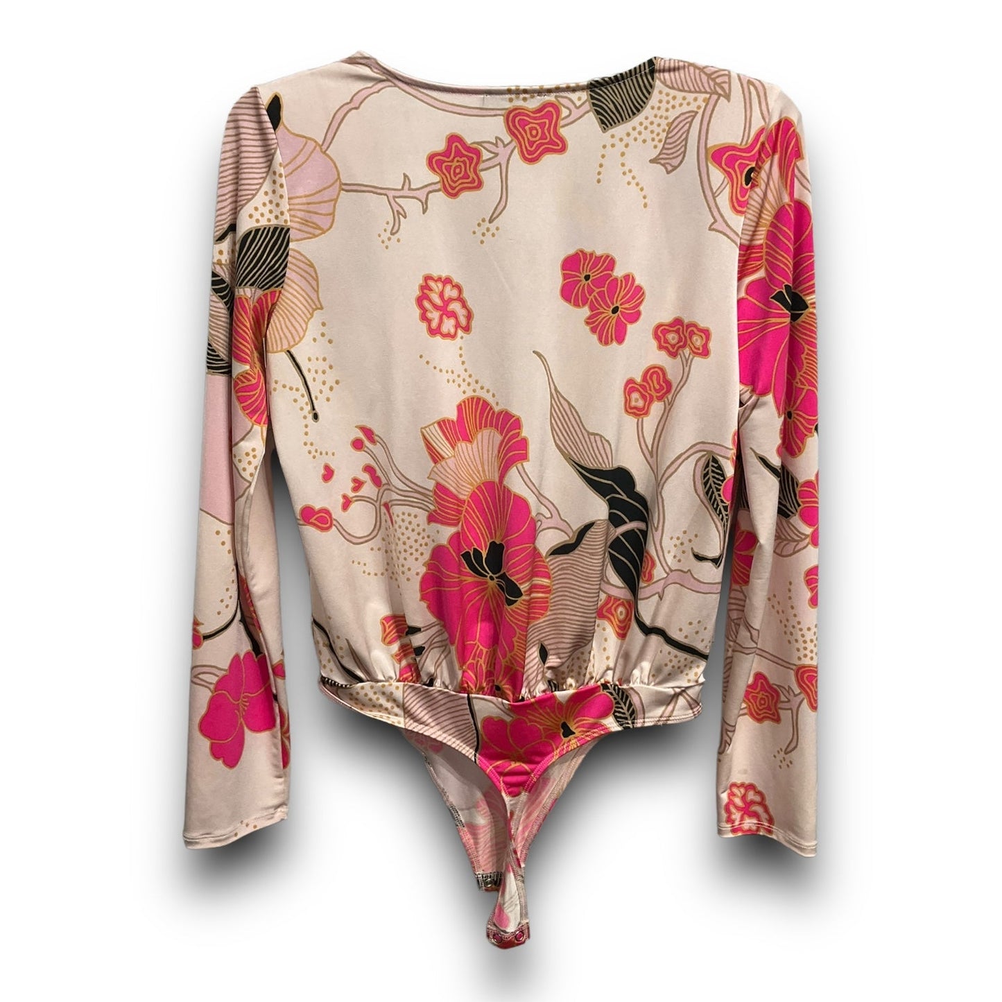 Bodysuit By Express In Floral Print, Size: S