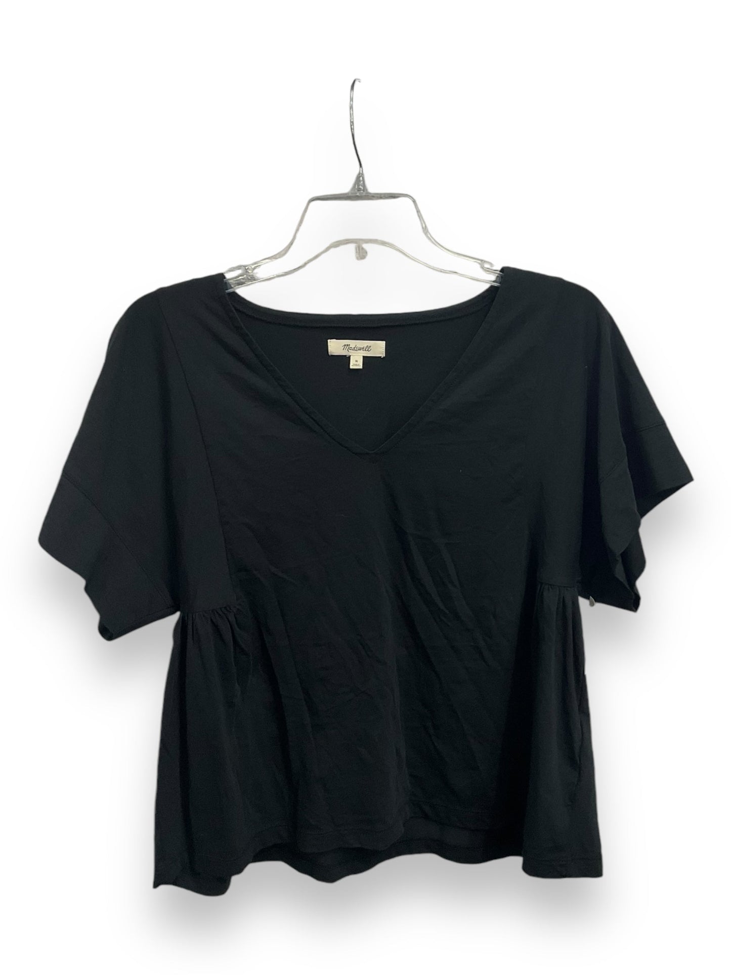 Top Short Sleeve Basic By Madewell In Black, Size: M