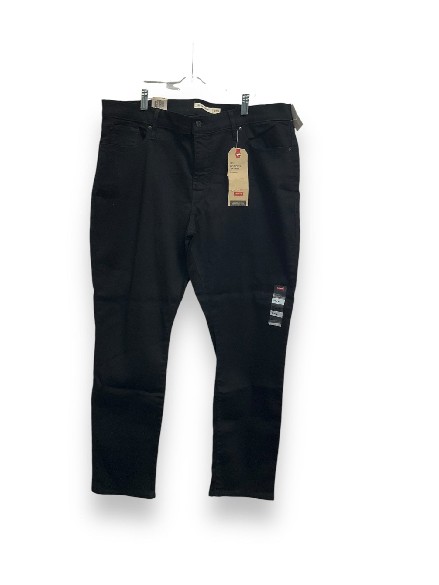 Jeans Skinny By Levis In Black Denim, Size: 20