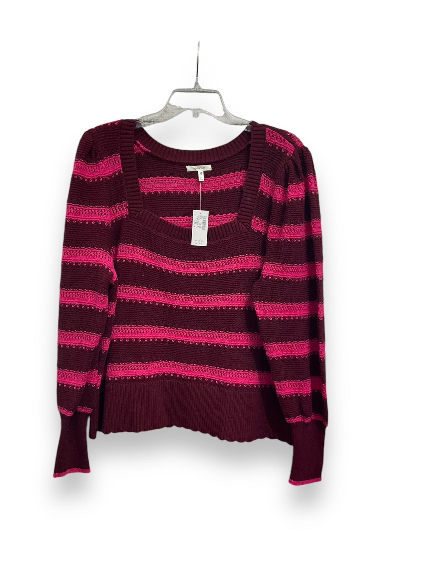 Sweater By Maurices In Striped Pattern, Size: Xl