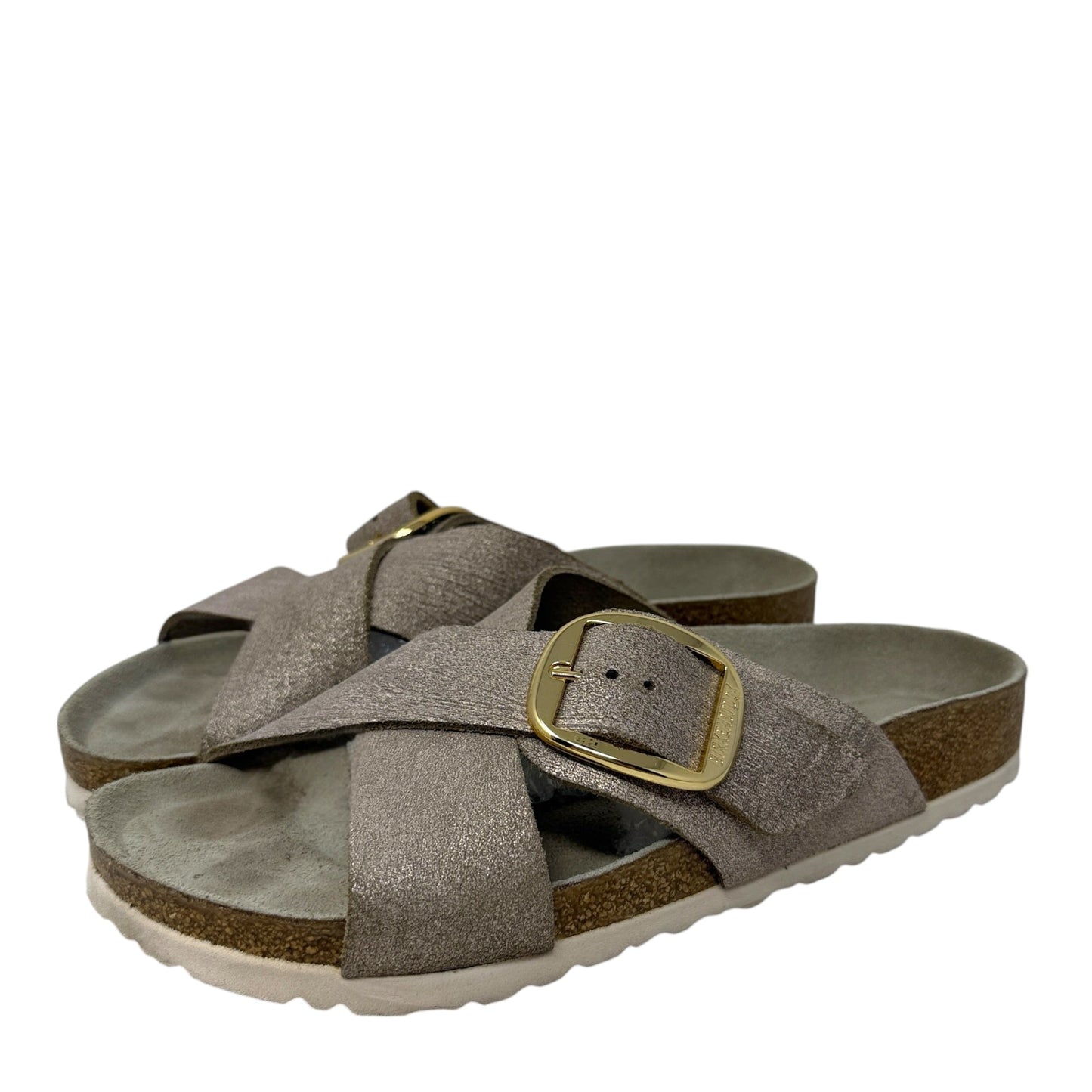 Siena Big Buckle Sandals By Birkenstock In Bronze, Size: 7