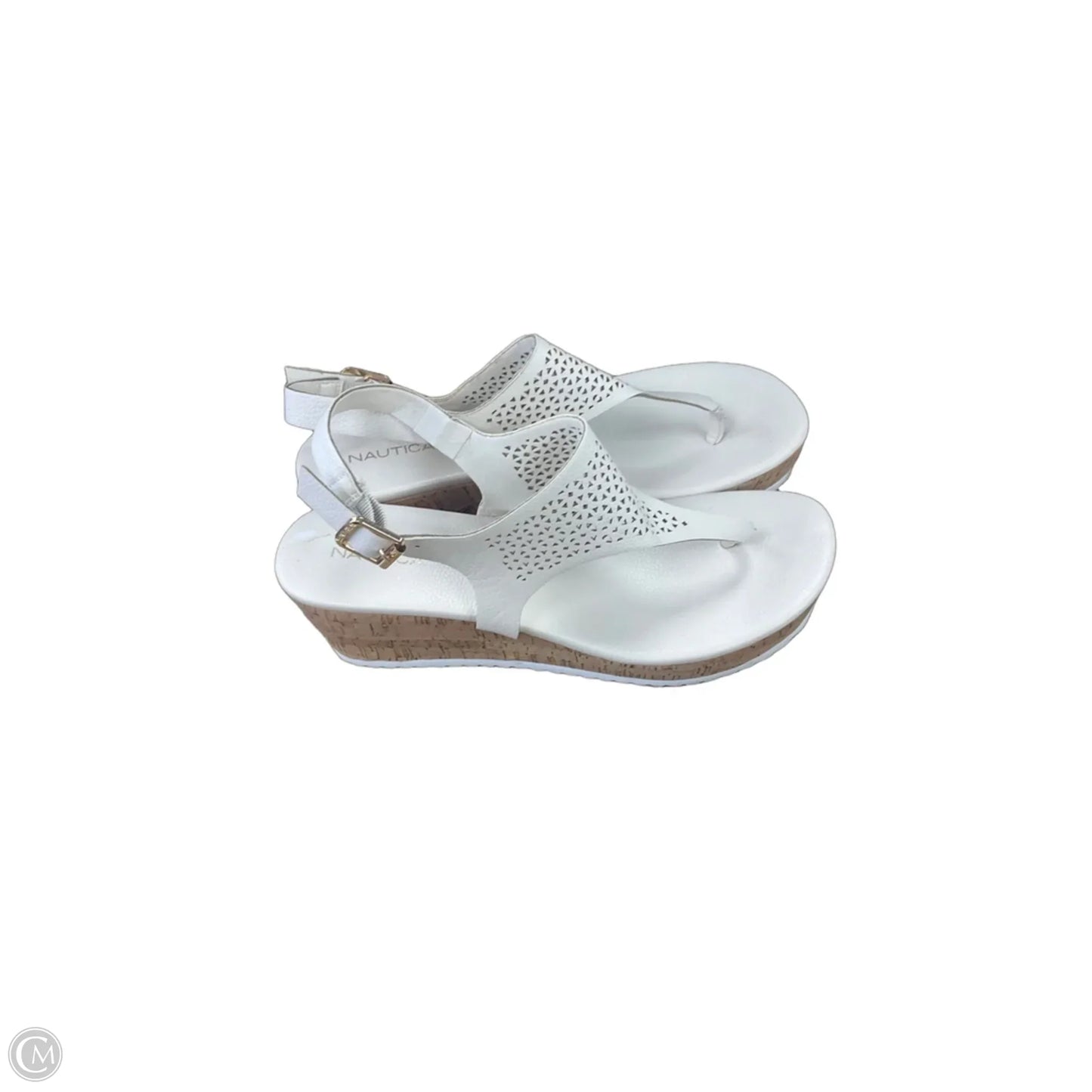 Sandals Heels Platform By Nautica In White, Size: 9