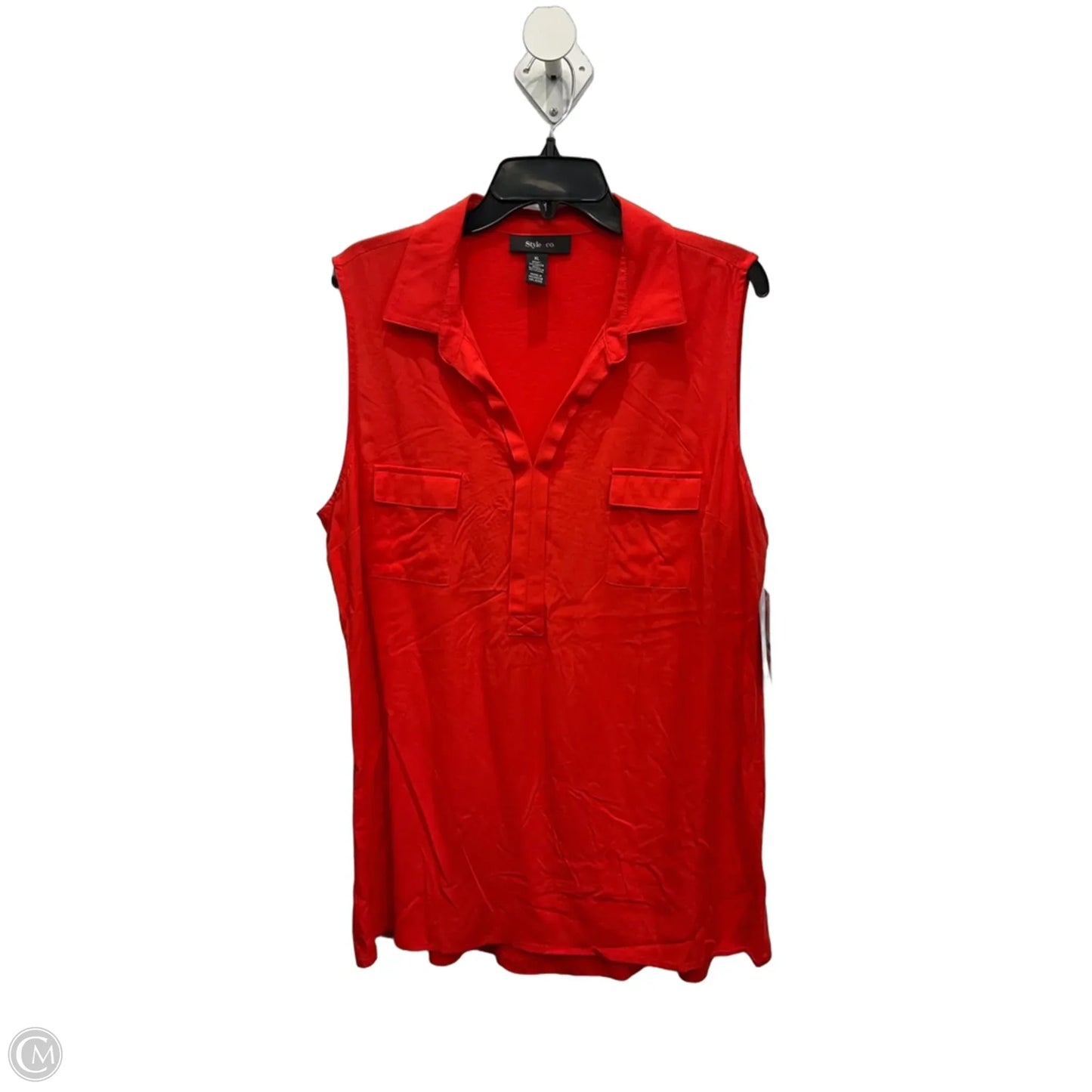Top Sleeveless By Style And Company In Orange, Size: Xl