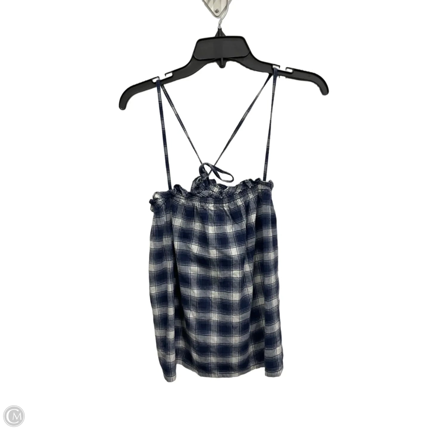 Top Sleeveless By Madewell In Plaid Pattern, Size: S