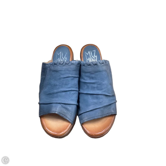 Shoes Heels Wedge By Miz Mooz In Blue, Size: 7.5