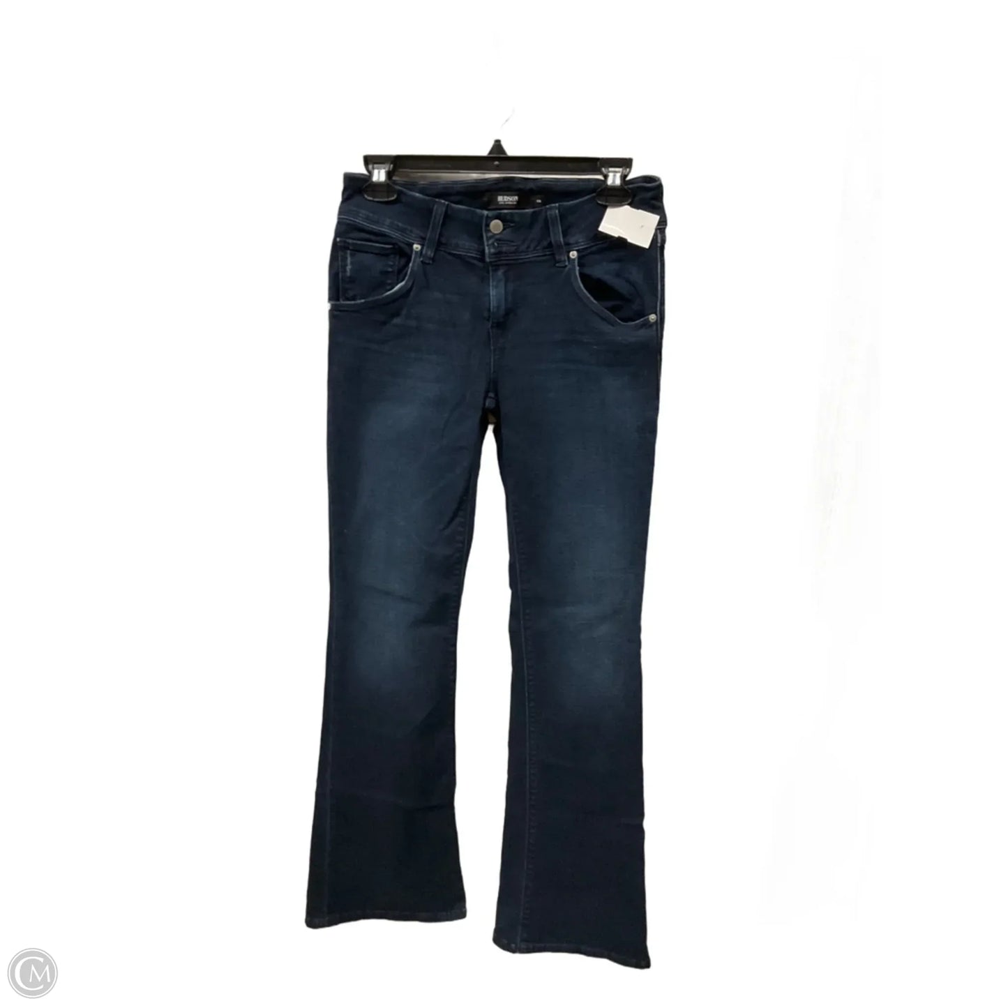 Jeans Flared By Hudson In Blue Denim, Size: 8
