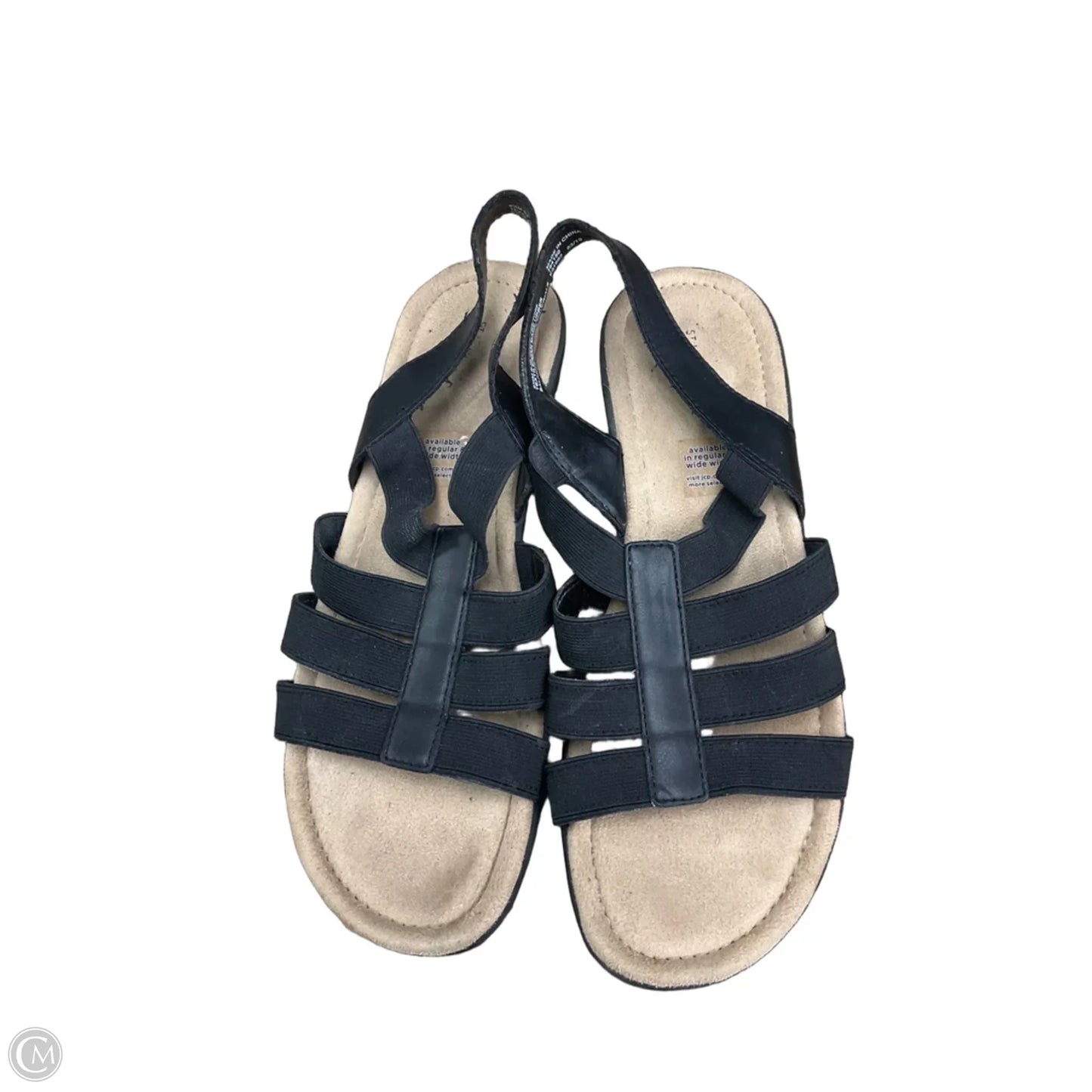 Sandals Heels Wedge By Studio West In Black, Size: 9.5
