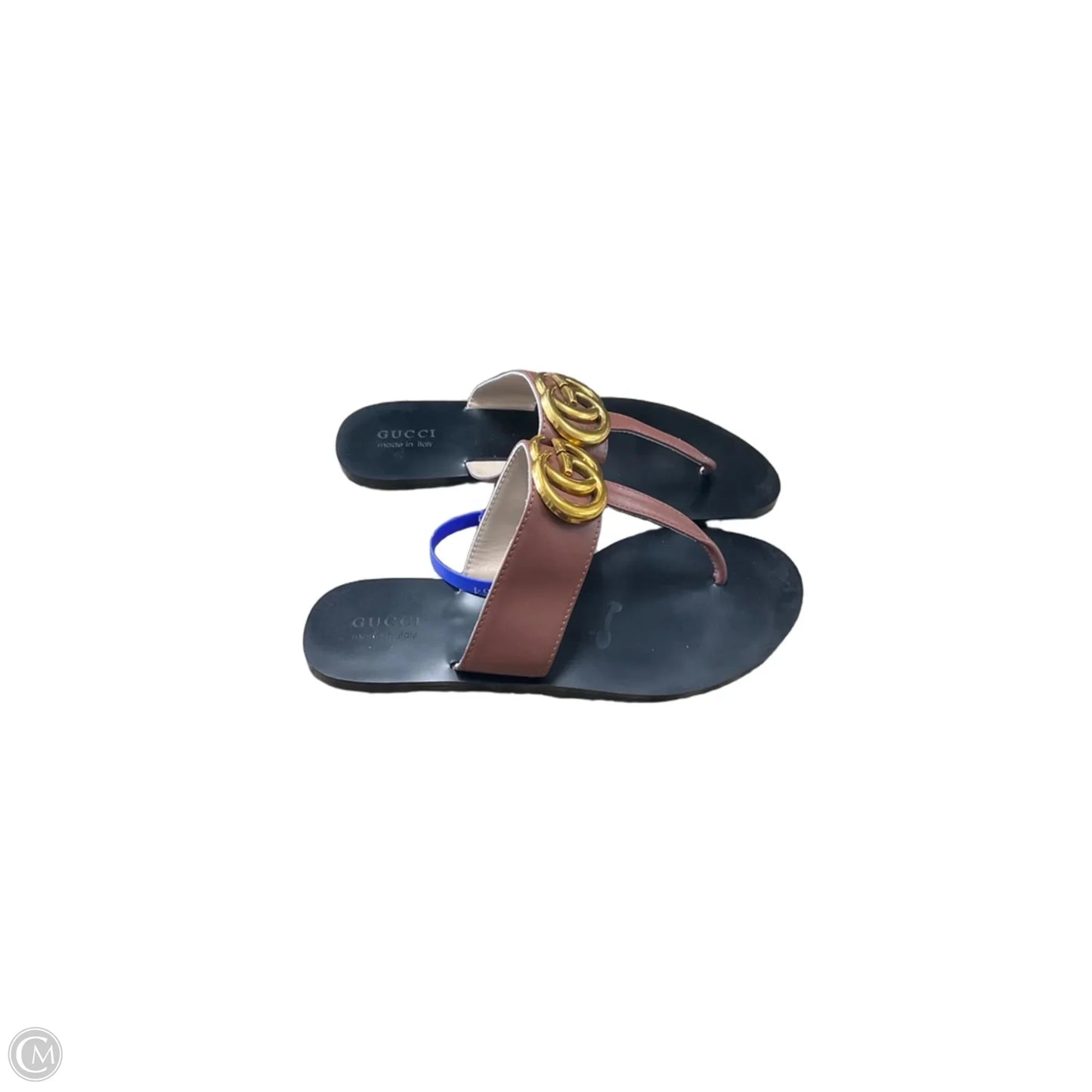 Sandals Luxury Designer By Gucci In Brown, Size: 5