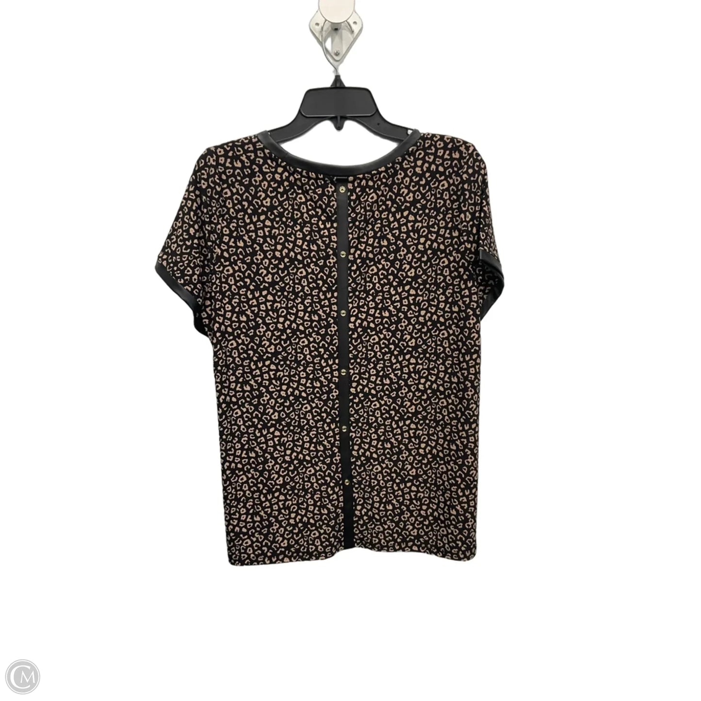 Top Short Sleeve By Anne Klein In Animal Print, Size: L