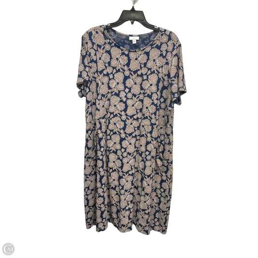 Dress Casual Midi By J. Jill In Multi-colored, Size: Xl