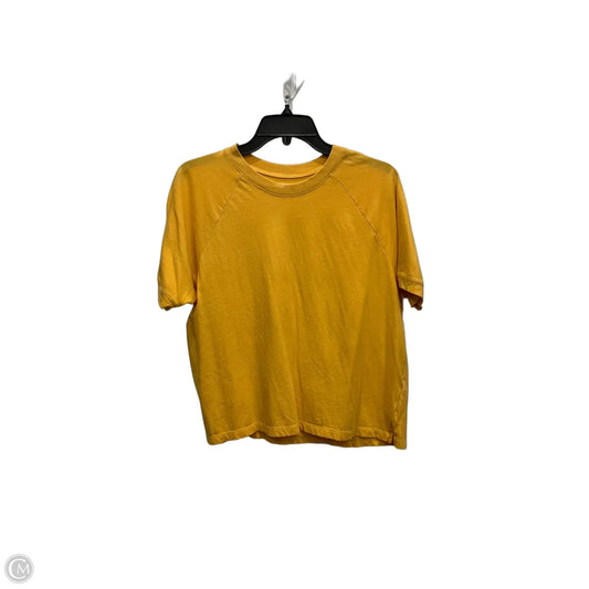Top Short Sleeve Basic By Madewell In Yellow, Size: M