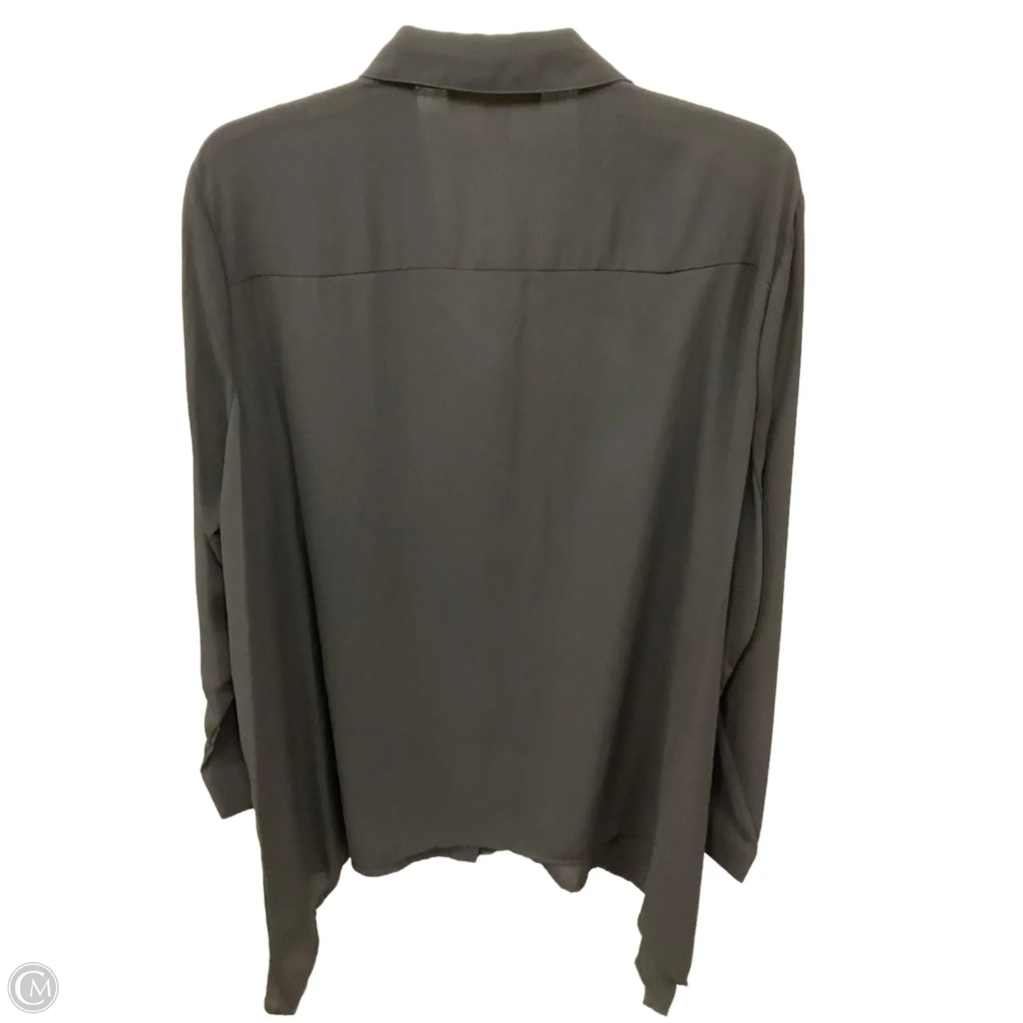 Blouse Long Sleeve By Michael By Michael Kors In Black, Size: 2x