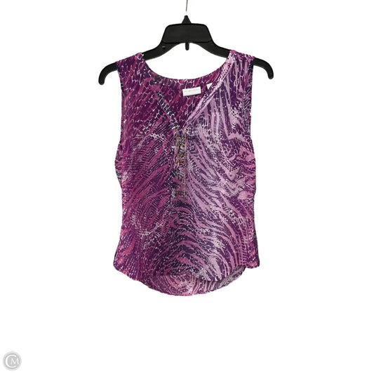 Top Sleeveless By New York And Co In Purple, Size: S
