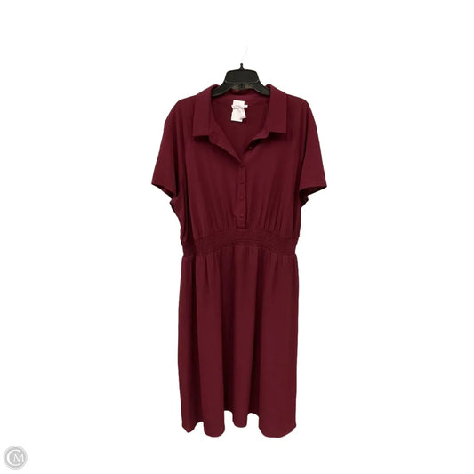 Dress Casual Midi By London Times In Red, Size: 16