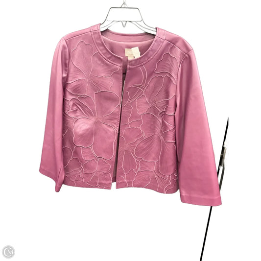 Jacket Faux Fur & Sherpa By Chicos In Purple, Size: L