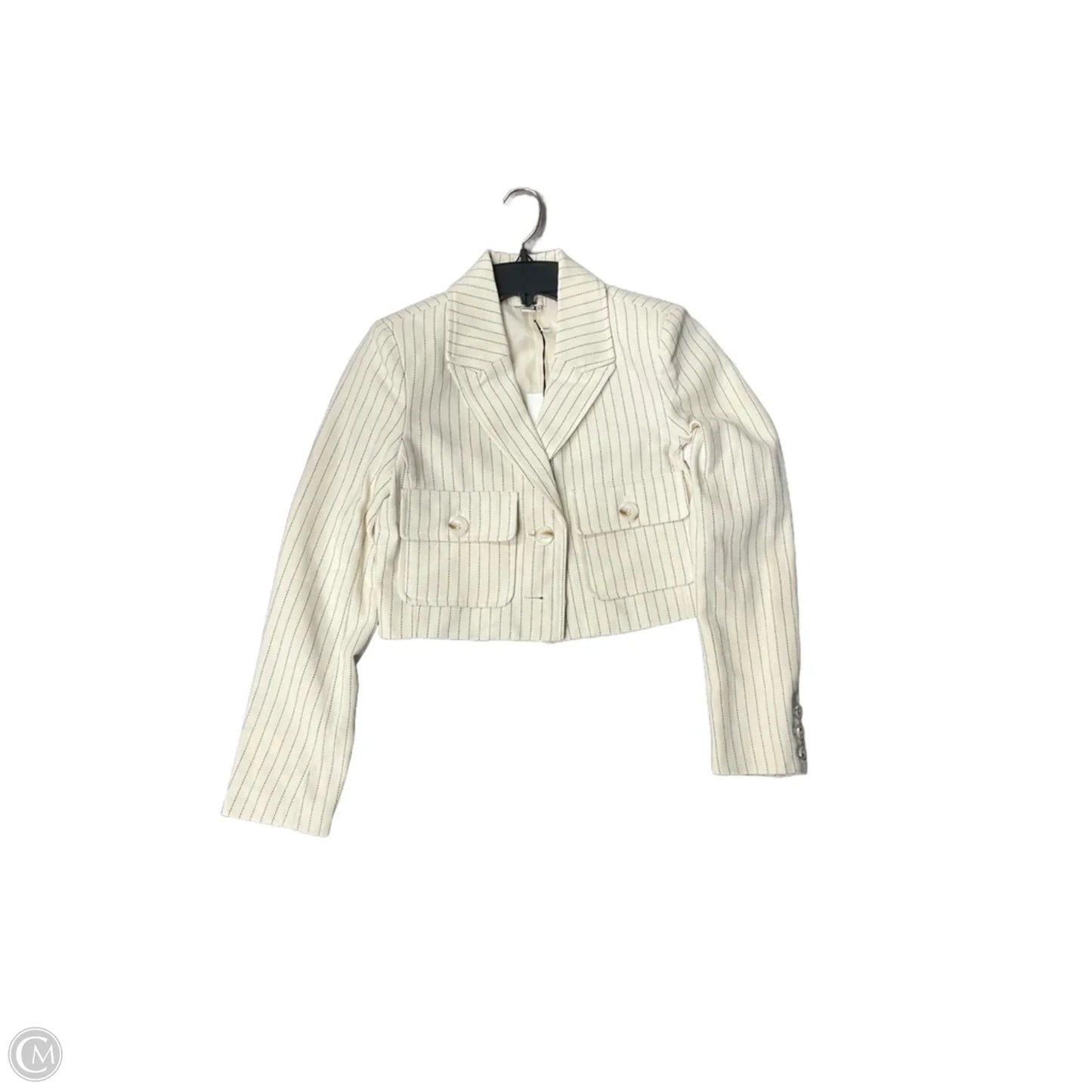 Blazer Designer By Jason Wu In Striped Pattern, Size: Xs