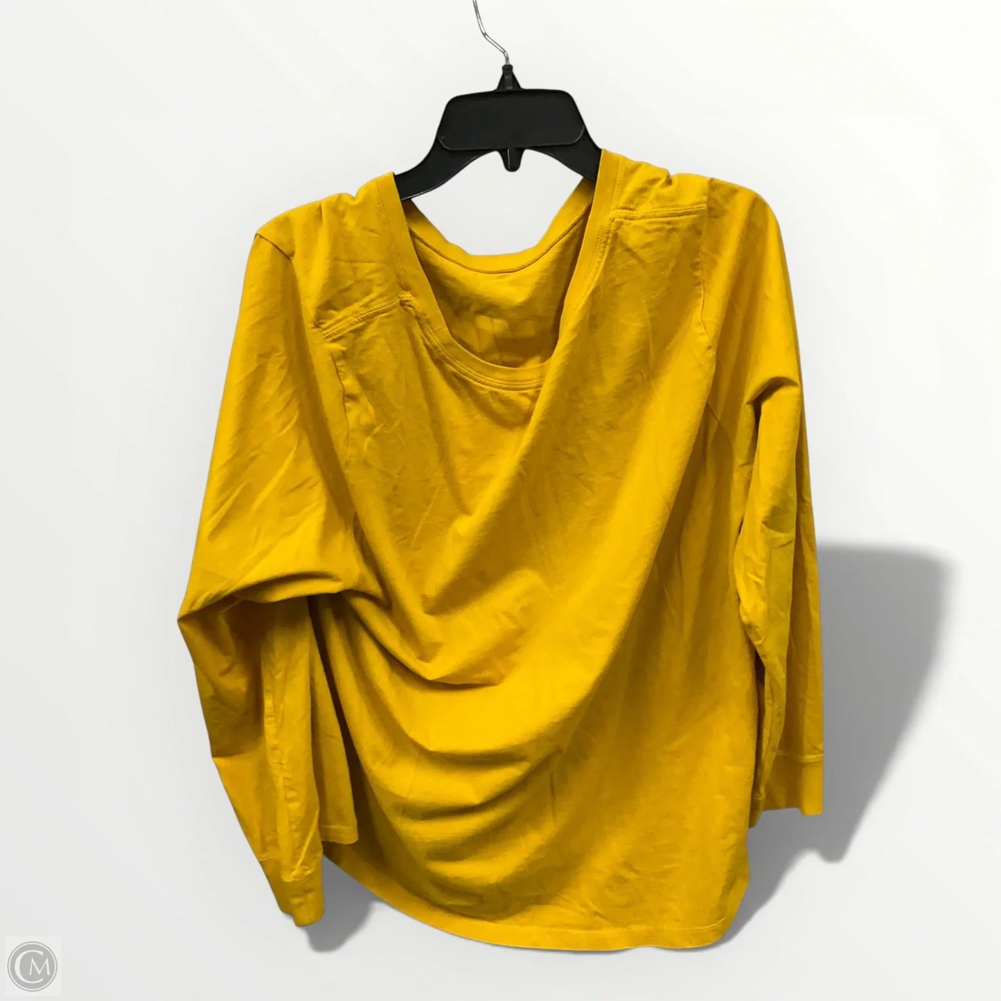 Athletic Top Long Sleeve Crewneck By Nike Apparel In Yellow, Size: Xl