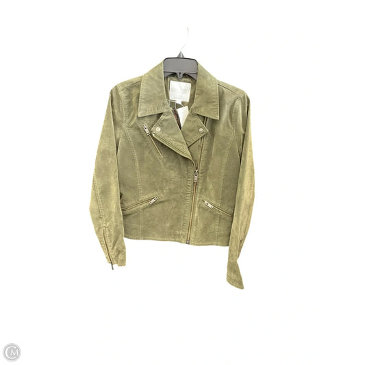 Jacket Faux Fur & Sherpa By Anthropologie In Green, Size: S